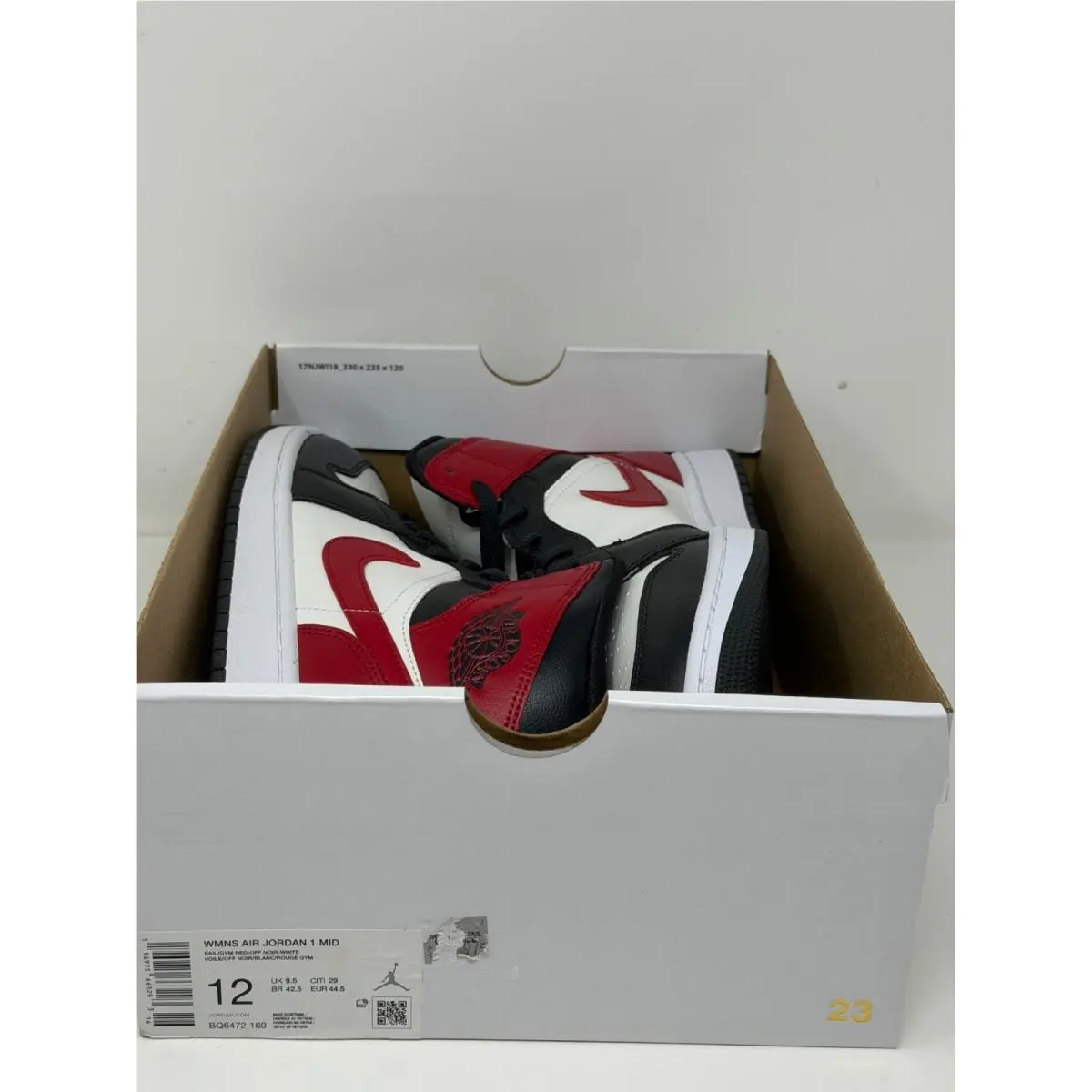Nike shoes - Air Jordan 1 Mid - Air Mid - BQ6472 160 - Red Black (UPC: 196975663293) 5