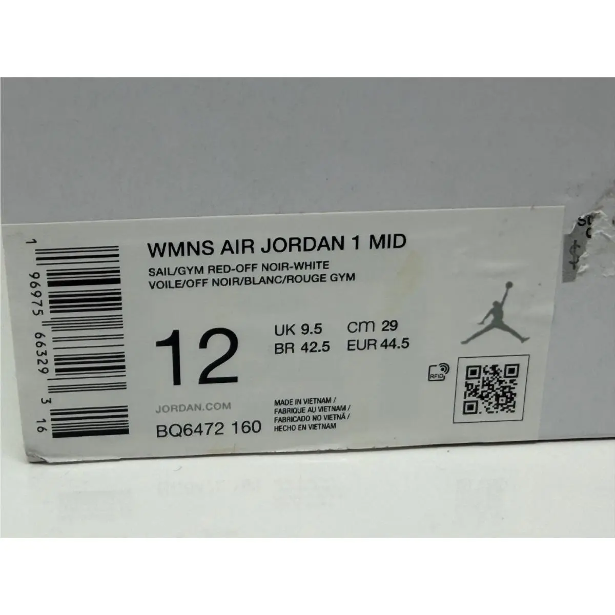 Nike shoes - Air Jordan 1 Mid - Air Mid - BQ6472 160 - Red Black (UPC: 196975663293) 6