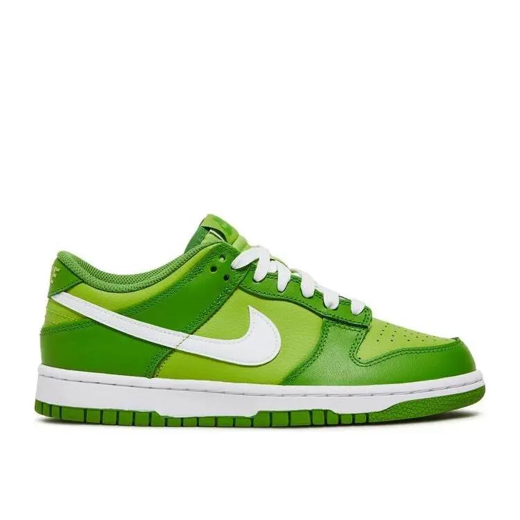 2022 Nike Dunk Low GS Chlorophyll SZ 4.5Y DH9765 301 Green White Sneakers - Green