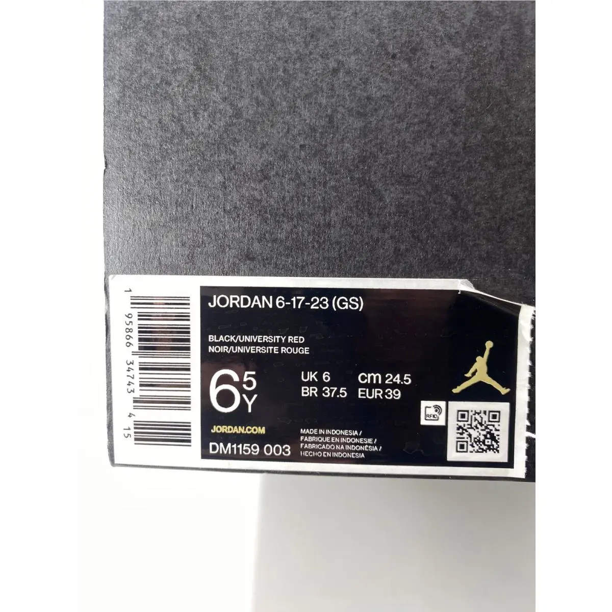 Nike shoes - Air Jordan 6-17-23 - Air - DM1159-003 - Black/University Red (UPC: 195866347434) 6