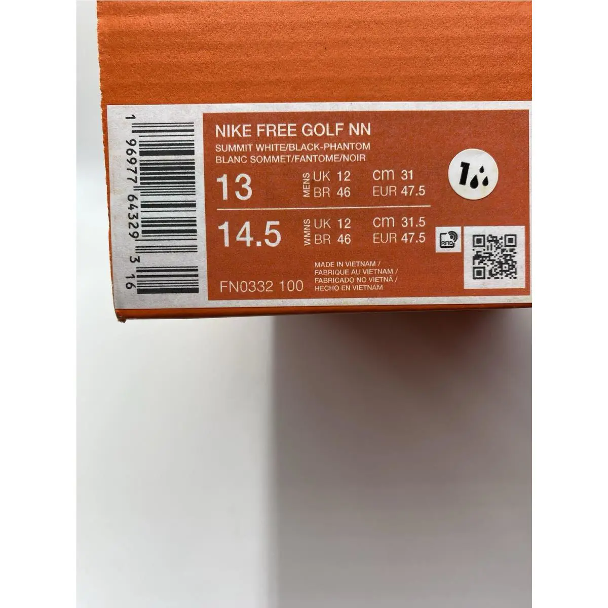 Nike shoes - Nike Free Golf - Free Golf - FN0332 100 - Summit White/Black/Phantom (UPC: 196977643293) 6
