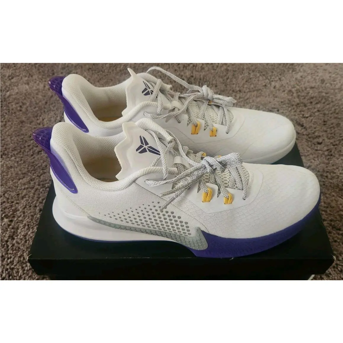 Nike shoes - Nike Mamba Rage - Mamba Rage - CK2087-101 - White Purple Gold, Manufacturer: White/Field Purple/Amarillo/Light Smoke Grey 1