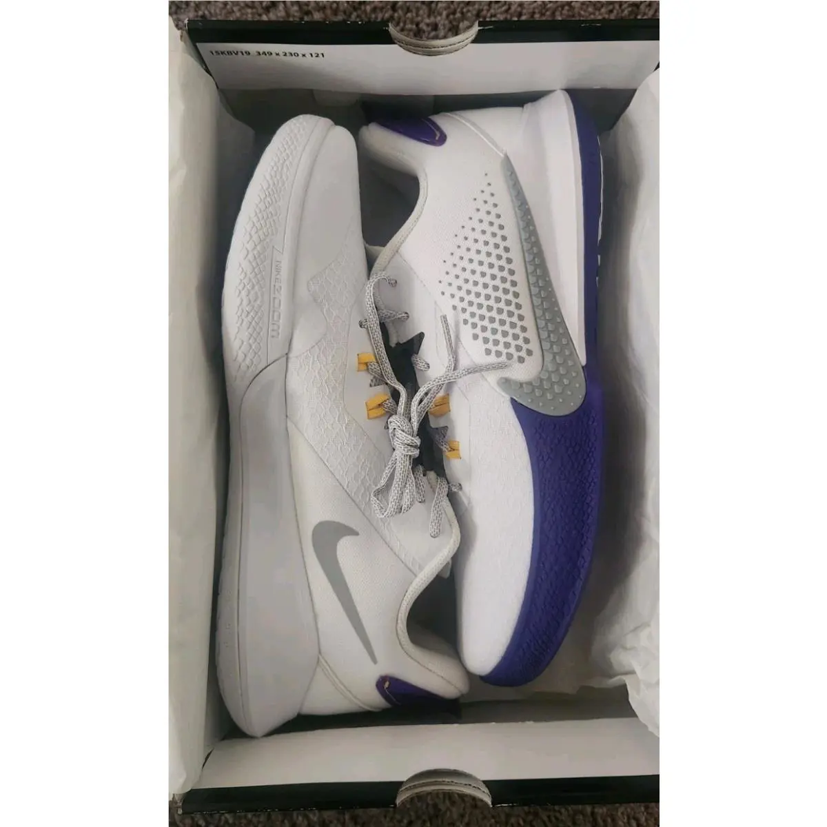 Nike shoes - Nike Mamba Rage - Mamba Rage - CK2087-101 - White Purple Gold, Manufacturer: White/Field Purple/Amarillo/Light Smoke Grey 6