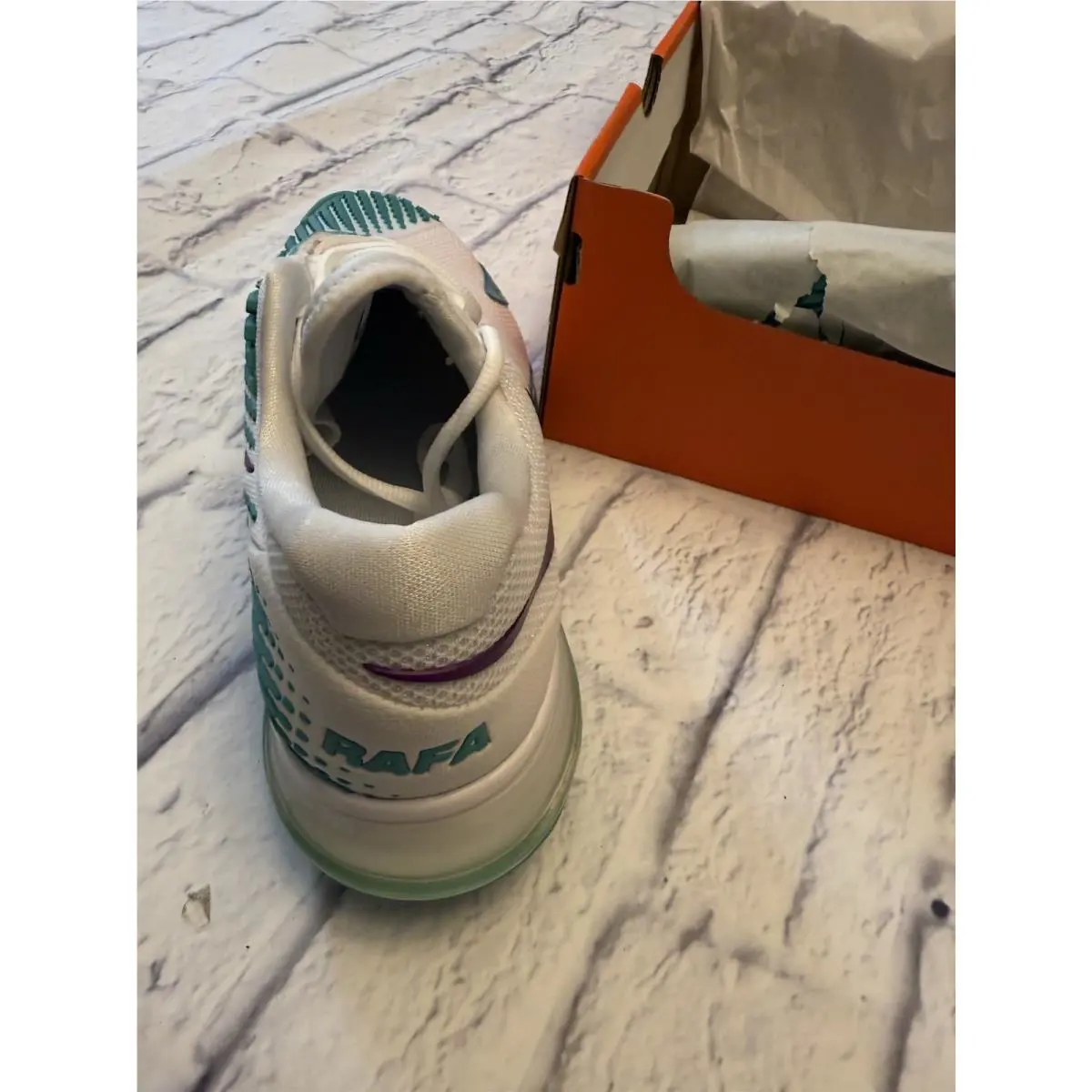 Nike shoes - Nike NikeCourt Zoom Vapor Cage 4 Rafa - DD1579-153 - White/Washed Teal/Red Plum 2