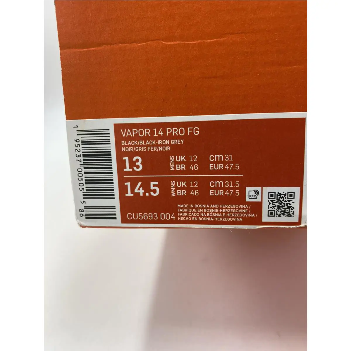 Nike shoes - Nike Vapor 14 - Vapor - CU5693 004 - Black-Iron Grey (UPC: 195237005055) 6