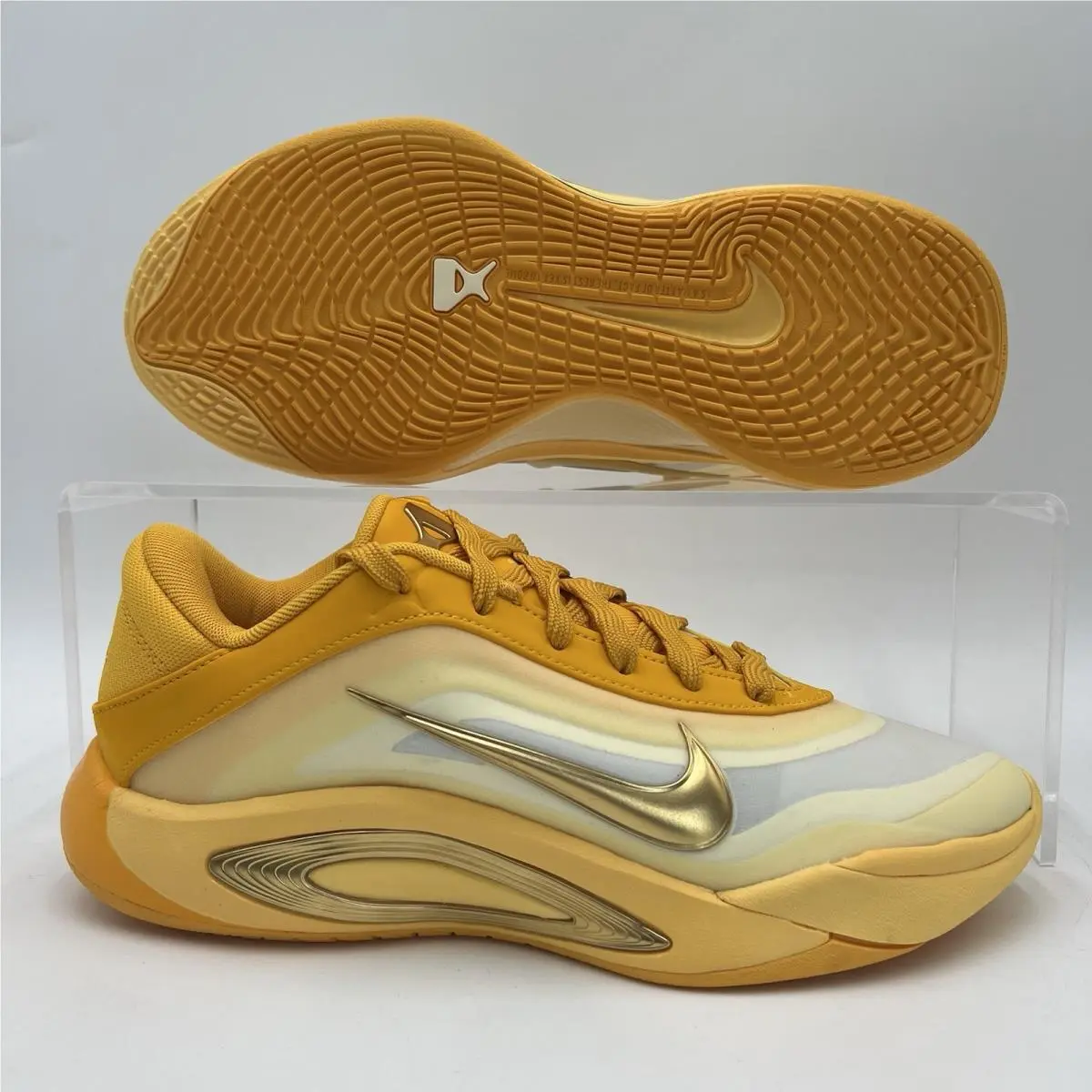 Womens Size 7 Nike A`one University Gold Basketball Shoes FZ8605 701