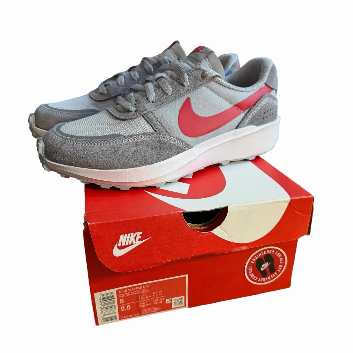 Nike shoes - Nike Waffle - Waffle - FJ4195-004 - Wolf Grey University Red (UPC: 0197600820883) 0