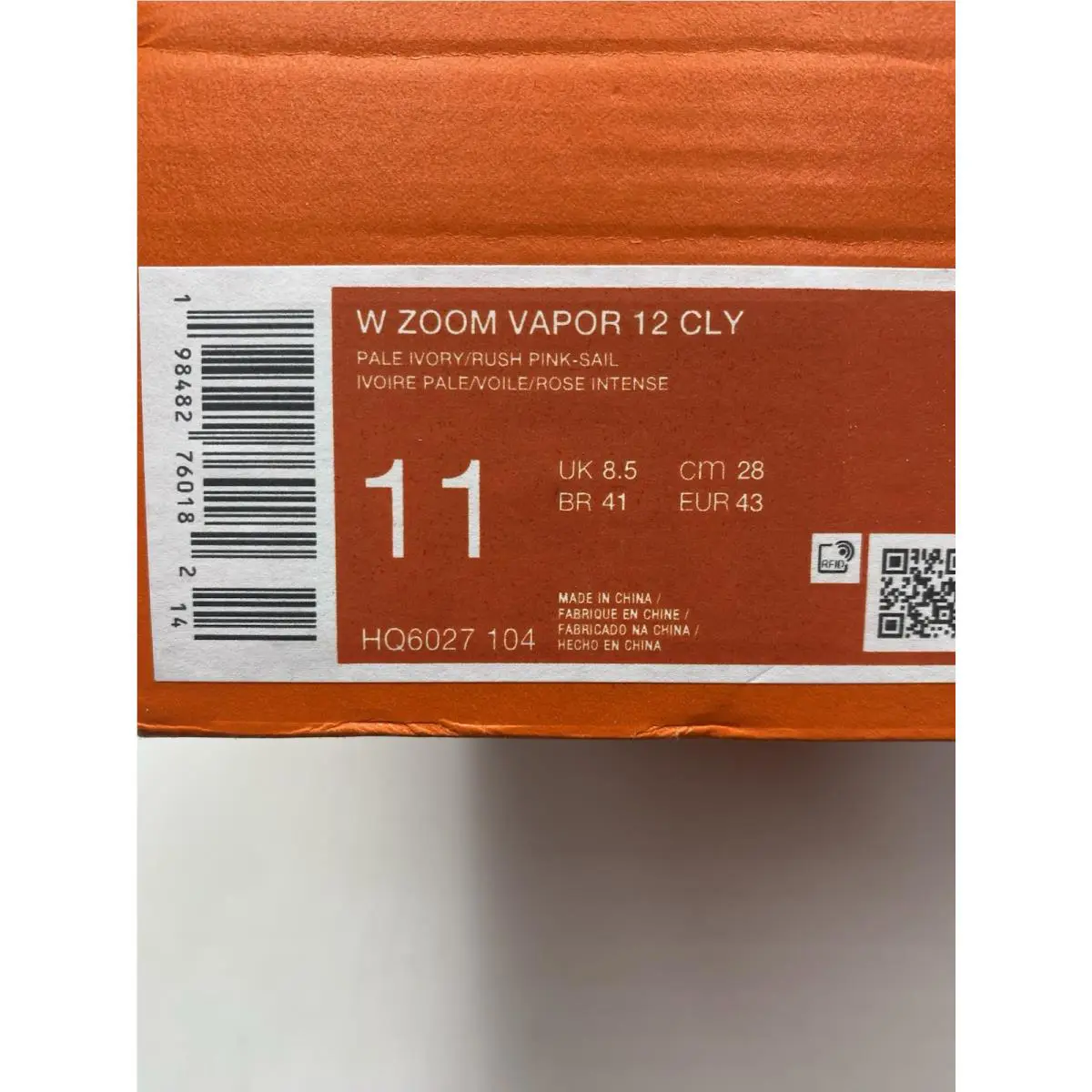 Nike shoes - Nike Vapor 12 - Vapor - HQ6027 104 - Pale Ivory/Rush Pink-Sail (UPC: 198482760182) 6