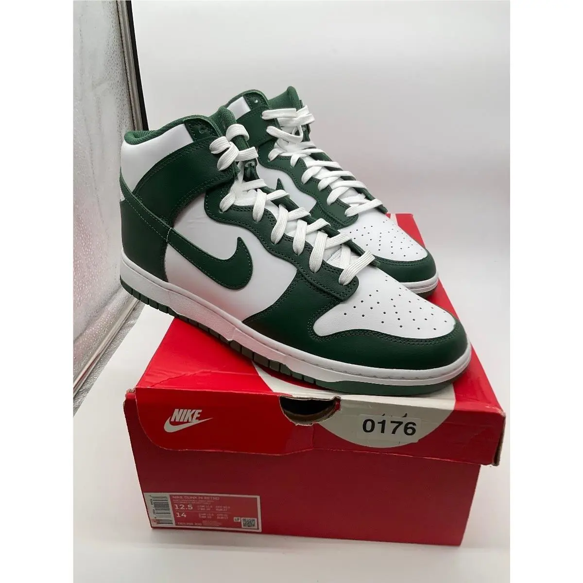 Nike shoes - Dunk Hi Retro - Dunk Retro - Green/White 2