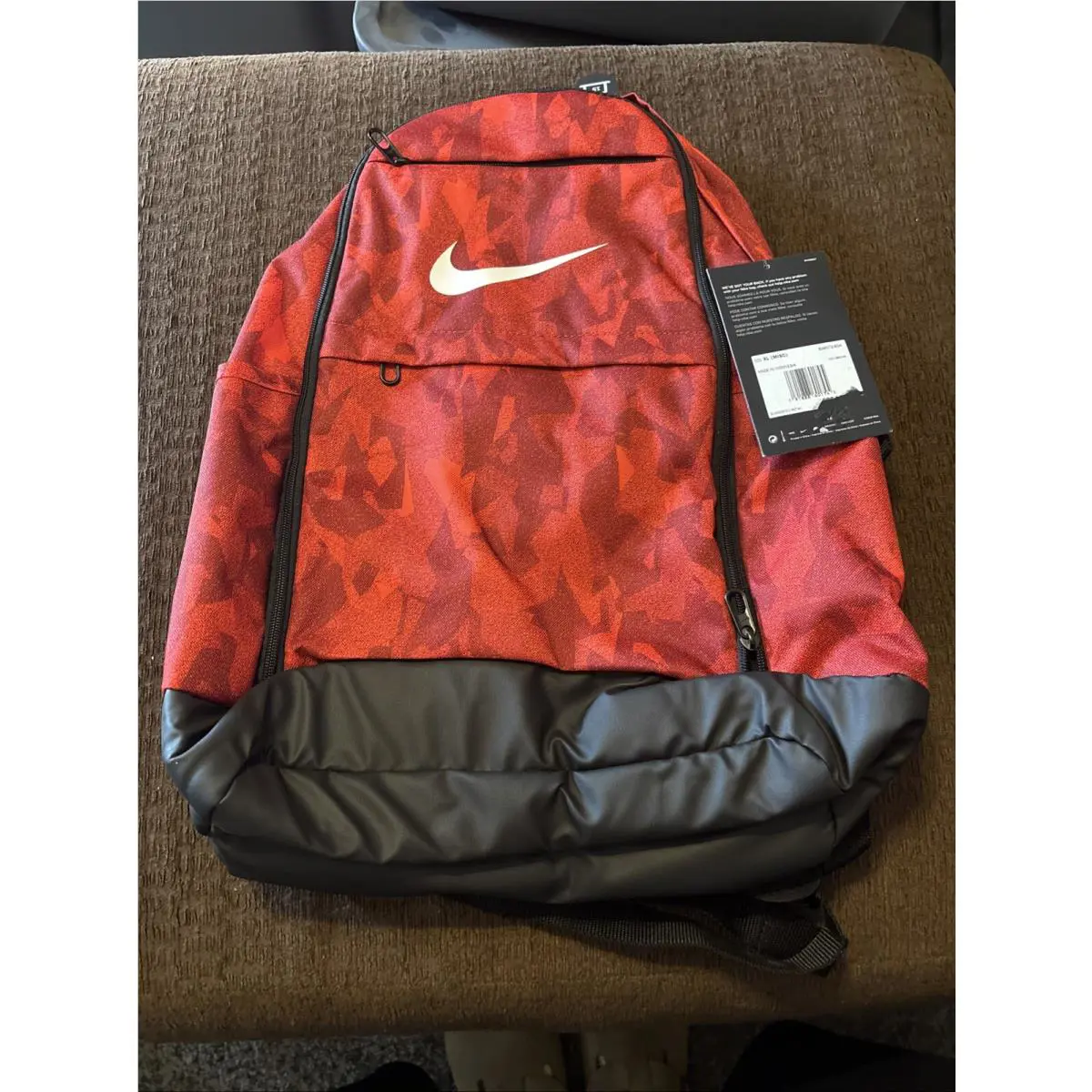 Nike Brasilia XL Backpack - All Over Print 2 Habanero Red/team Red/white
