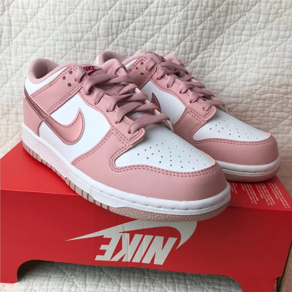 Nike shoes - Nike Dunk Low GS - Dunk Low - pink/white 8