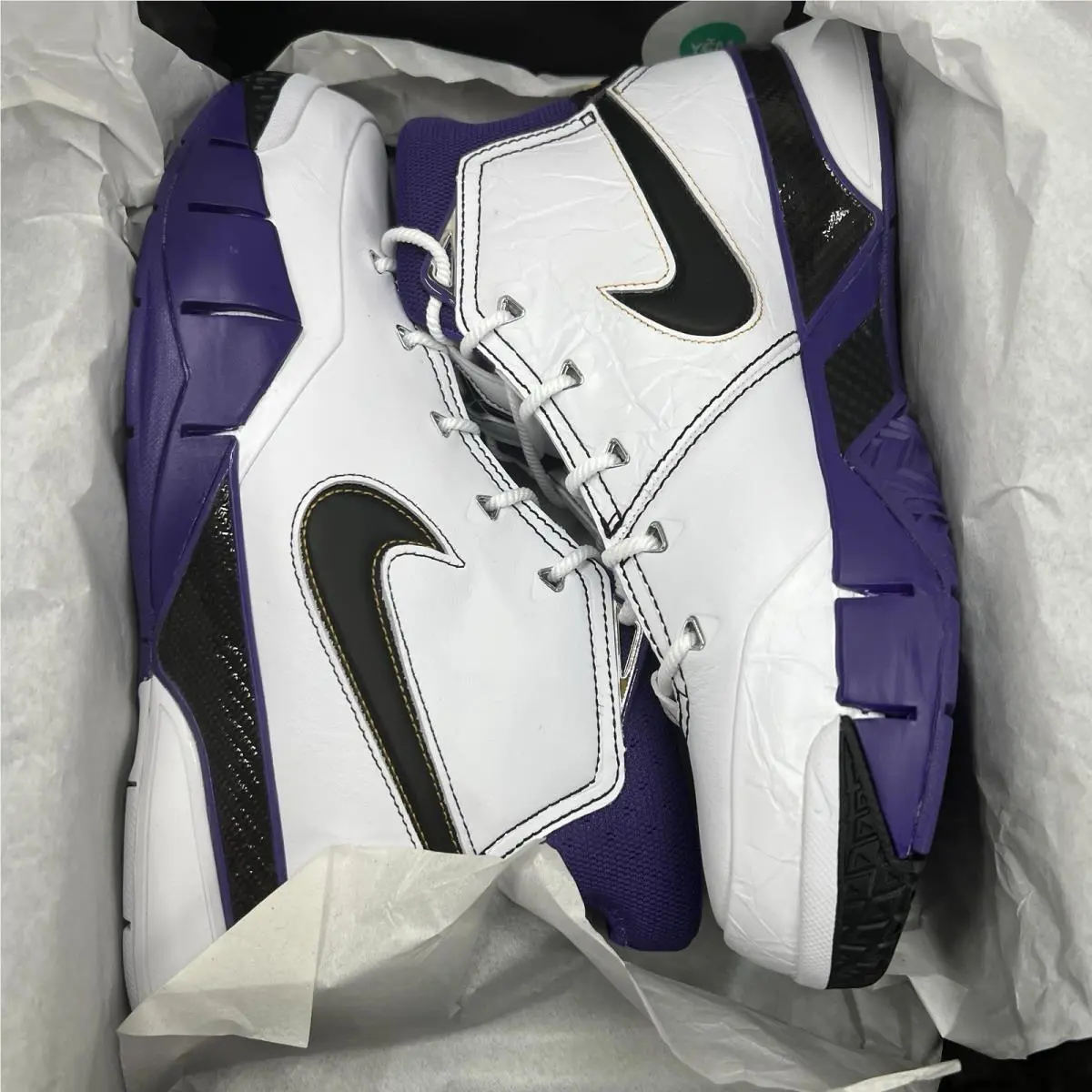 Nike shoes - Nike Kobe 4 - Kobe - FQ3545-400 - White/Black/Court Purple 7