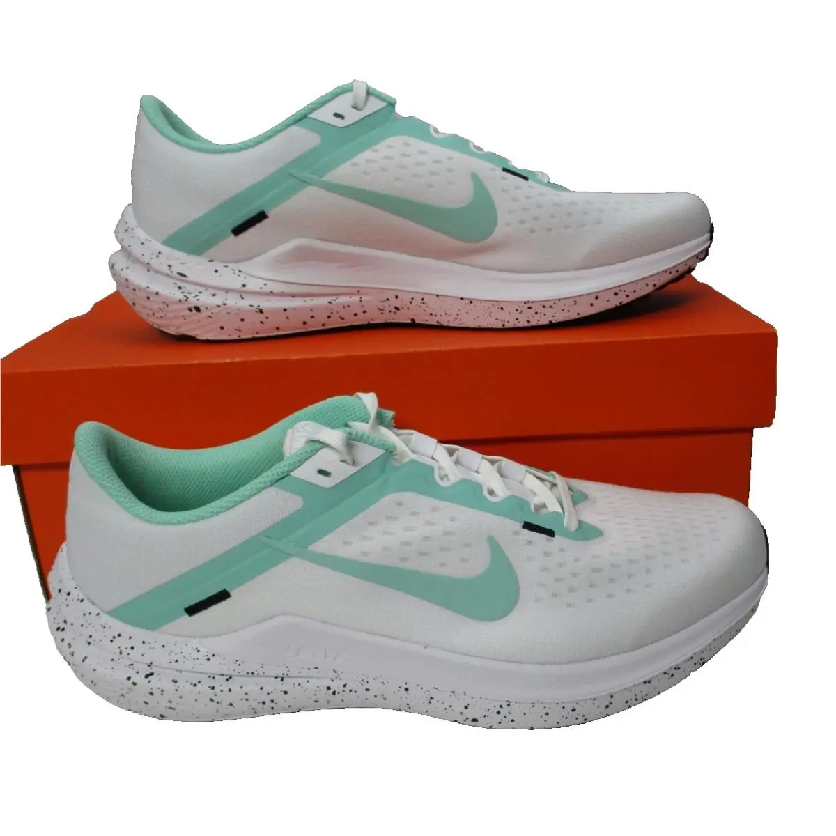 Nike Air Winflo 10 Womens White/emerald Green Running Shoes Sz 10