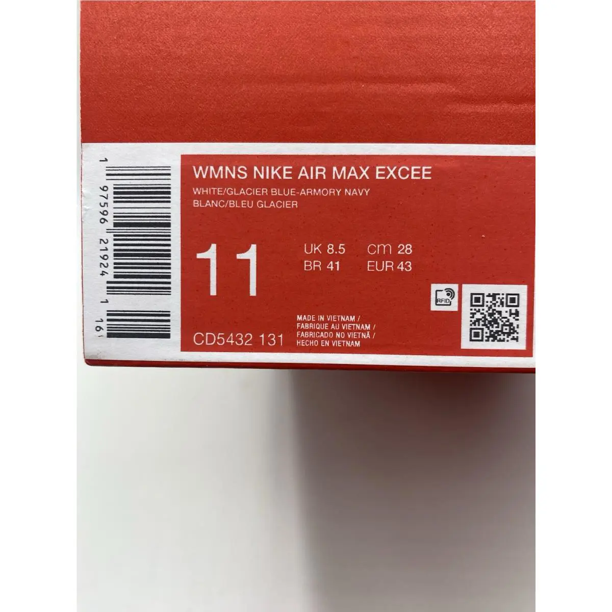Nike shoes - Nike Air Max Excee - Air Max Excee - CD5432 131 - White/Glacier Blue-Armory Navy (UPC: 197596219241) 6