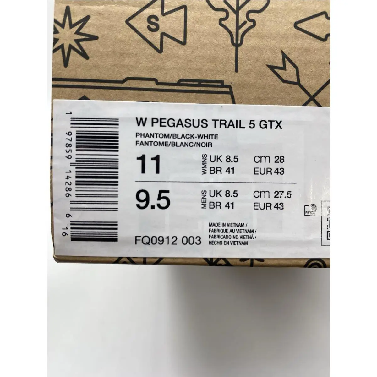 Nike shoes - Nike Pegasus Trail - Pegasus Trail - FQ0912 003 - Phantom/Black-White (UPC: 197859142866) 6