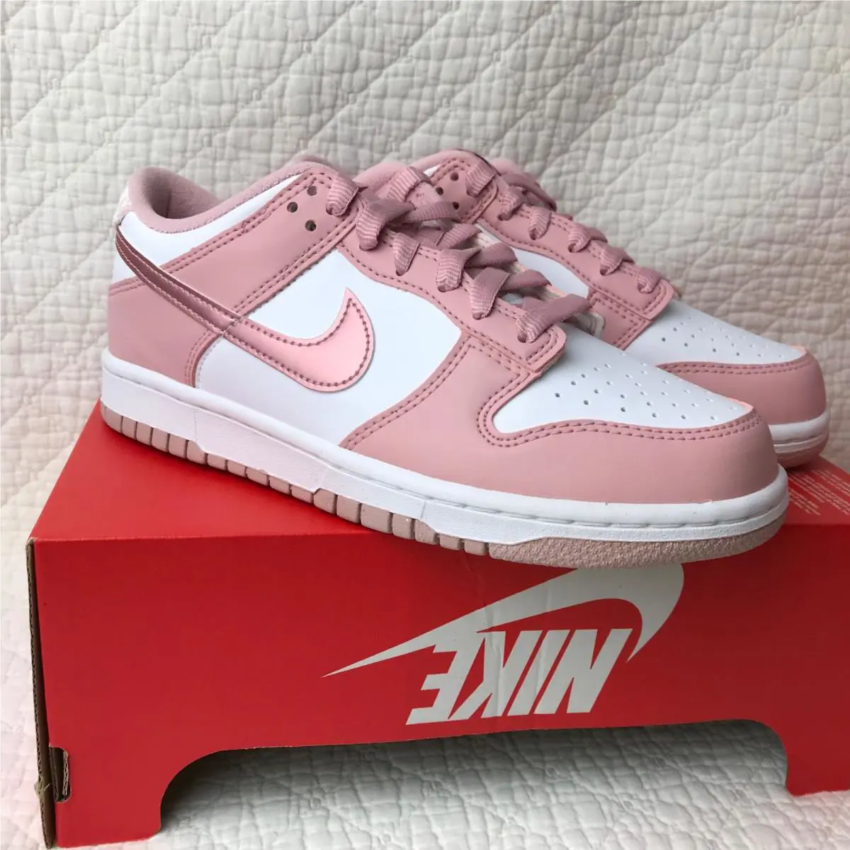 Nike shoes - Nike Dunk Low GS - Dunk Low - pink/white 7