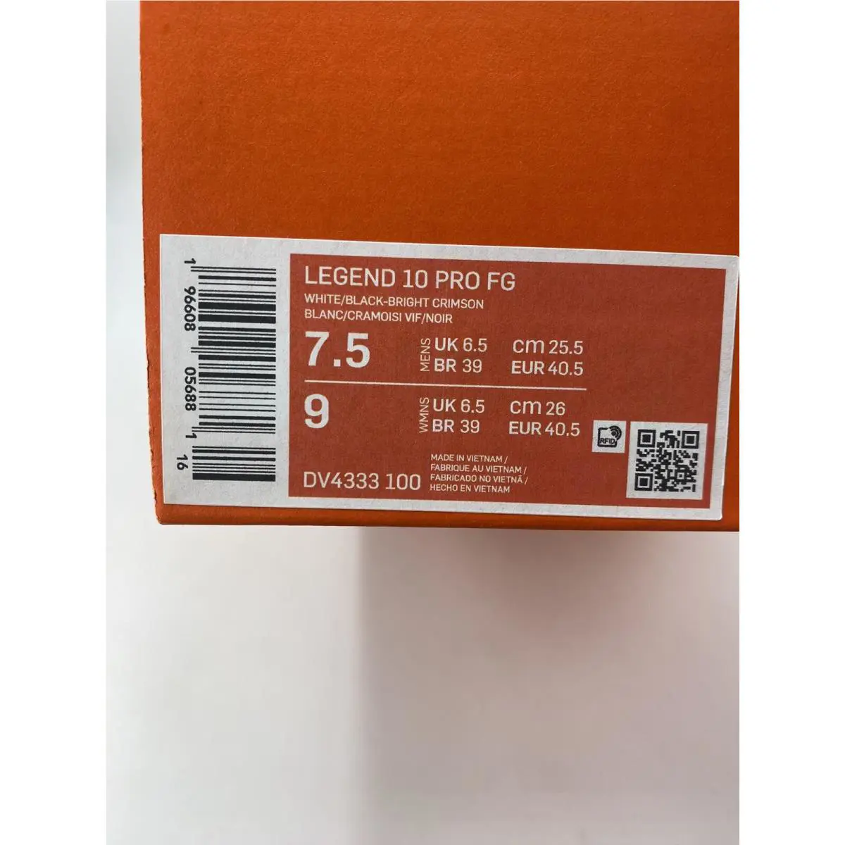 Nike shoes - Nike Tiempo Legend - Tiempo Legend - DV4333-100 - White/Black-Bright Crimson (UPC: 196608056881) 6