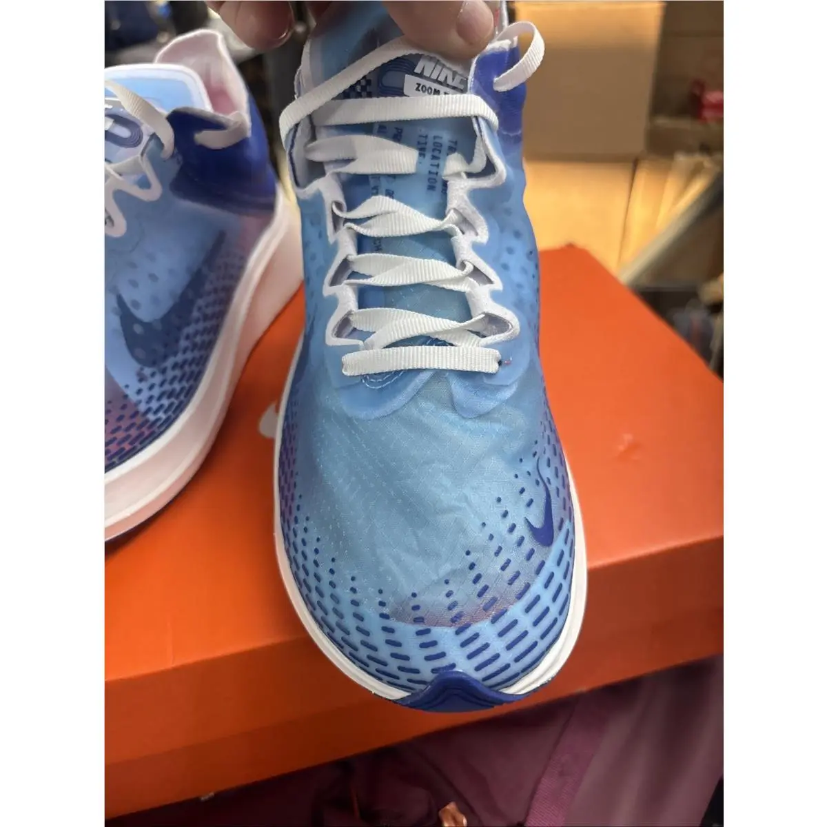 Nike shoes - Nike Wmns Zoom Fly SP Fast - BV0389-446 - Indigo Fog/Red Orbit 8