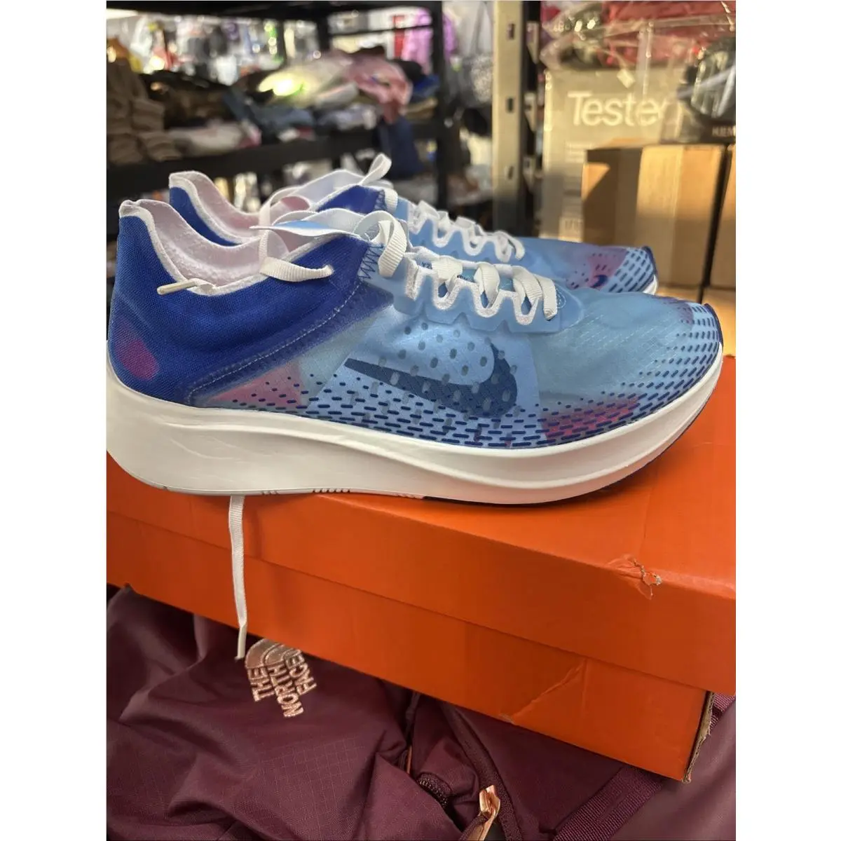Nike shoes - Nike Wmns Zoom Fly SP Fast - BV0389-446 - Indigo Fog/Red Orbit 2