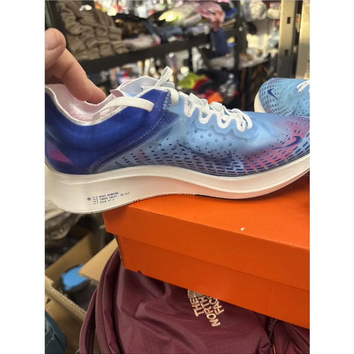 Nike shoes - Nike Wmns Zoom Fly SP Fast - BV0389-446 - Indigo Fog/Red Orbit 5