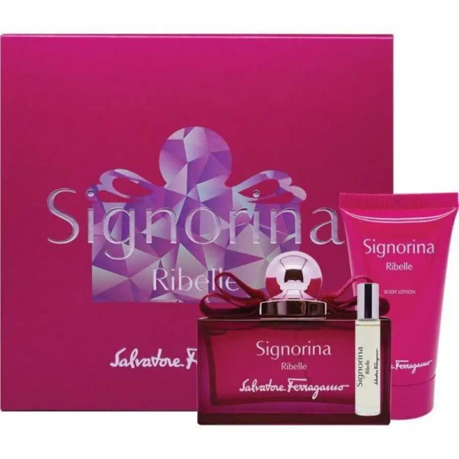 Ferragamo Ladies Signorina Ribelle 3pcs Edp Gift Set Fragrances 8052464899579