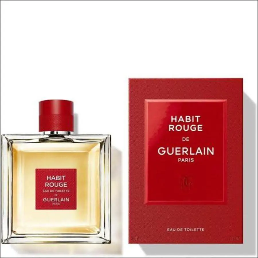 Guerlain Men`s Habit Rouge Edt Spray 5 oz Boxed