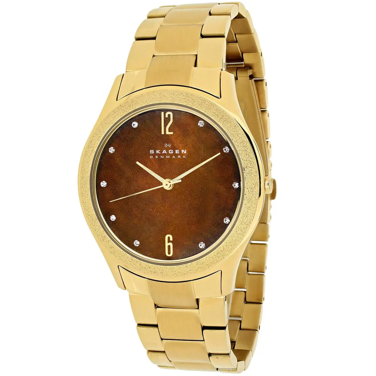 Skagen Women`s Classic Brown Mop Dial Watch - SKW2108
