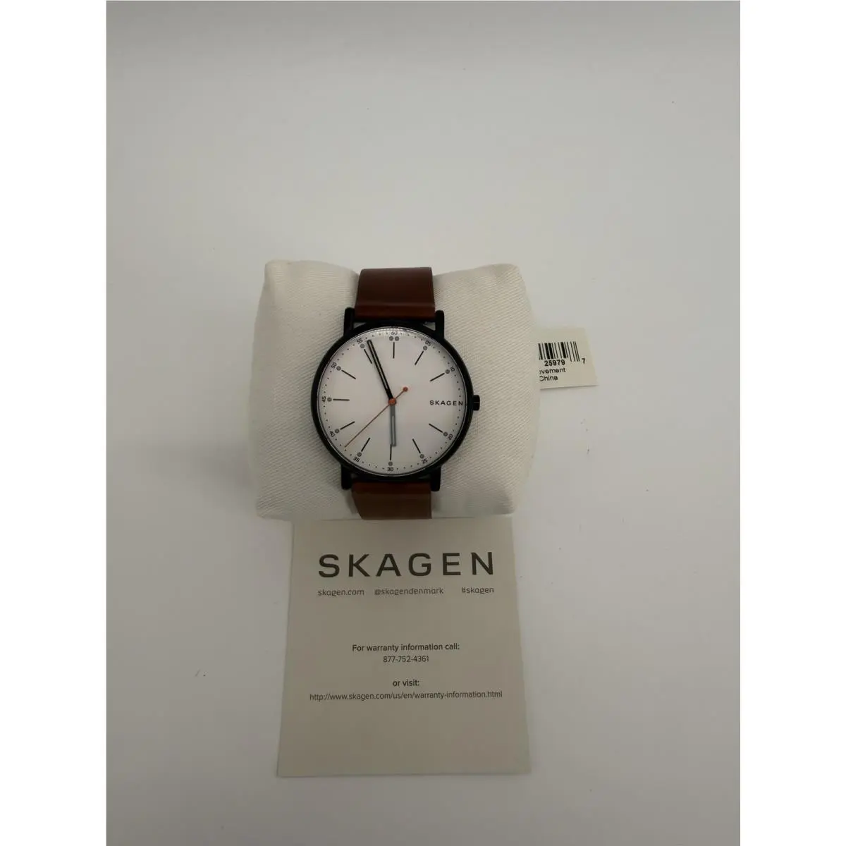 Skagen Denmark Signatur Men SKW6374 Leather Quartz 40mm Watch Needs Battery