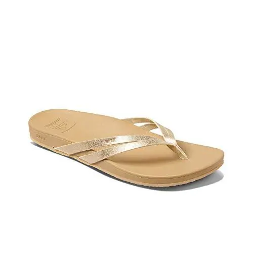 Reef Women`s Sandals Cushion Spring Joy Flip Flops Size Women 11 - Champagne