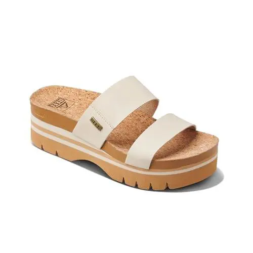 CJ3866  Women`s Cushion Vista Higher Slide Vintage Tan Size 8 by Reef