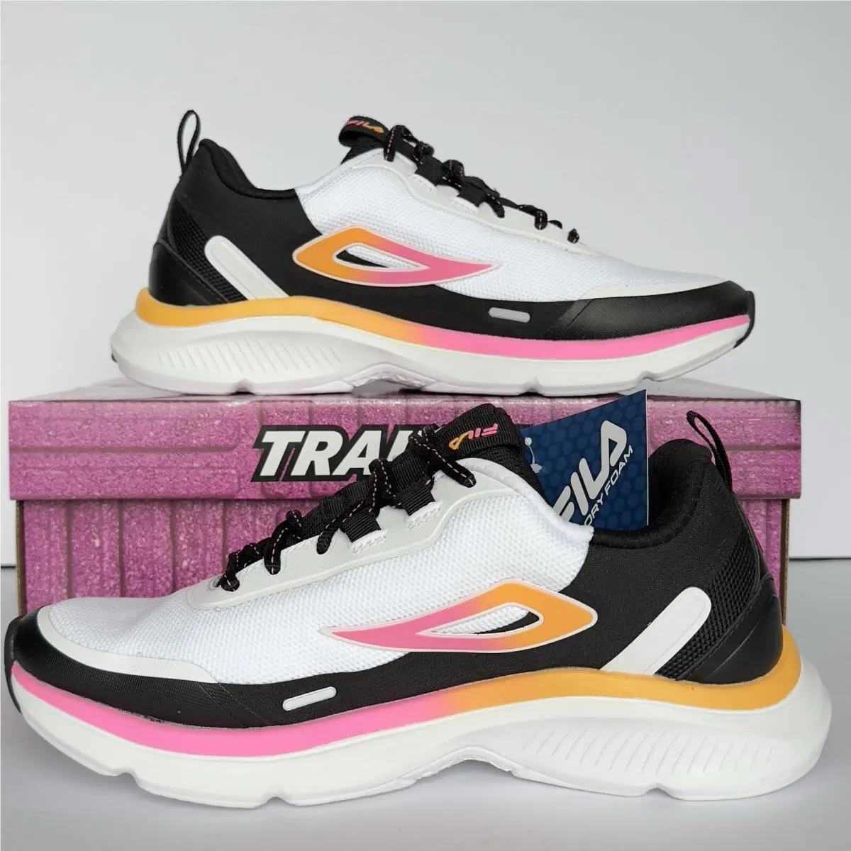 Fila shoes - Fila Memory Trexler - Memory Trexler - White/Pink/Orange, Main: White (UPC: 791272761170) 0