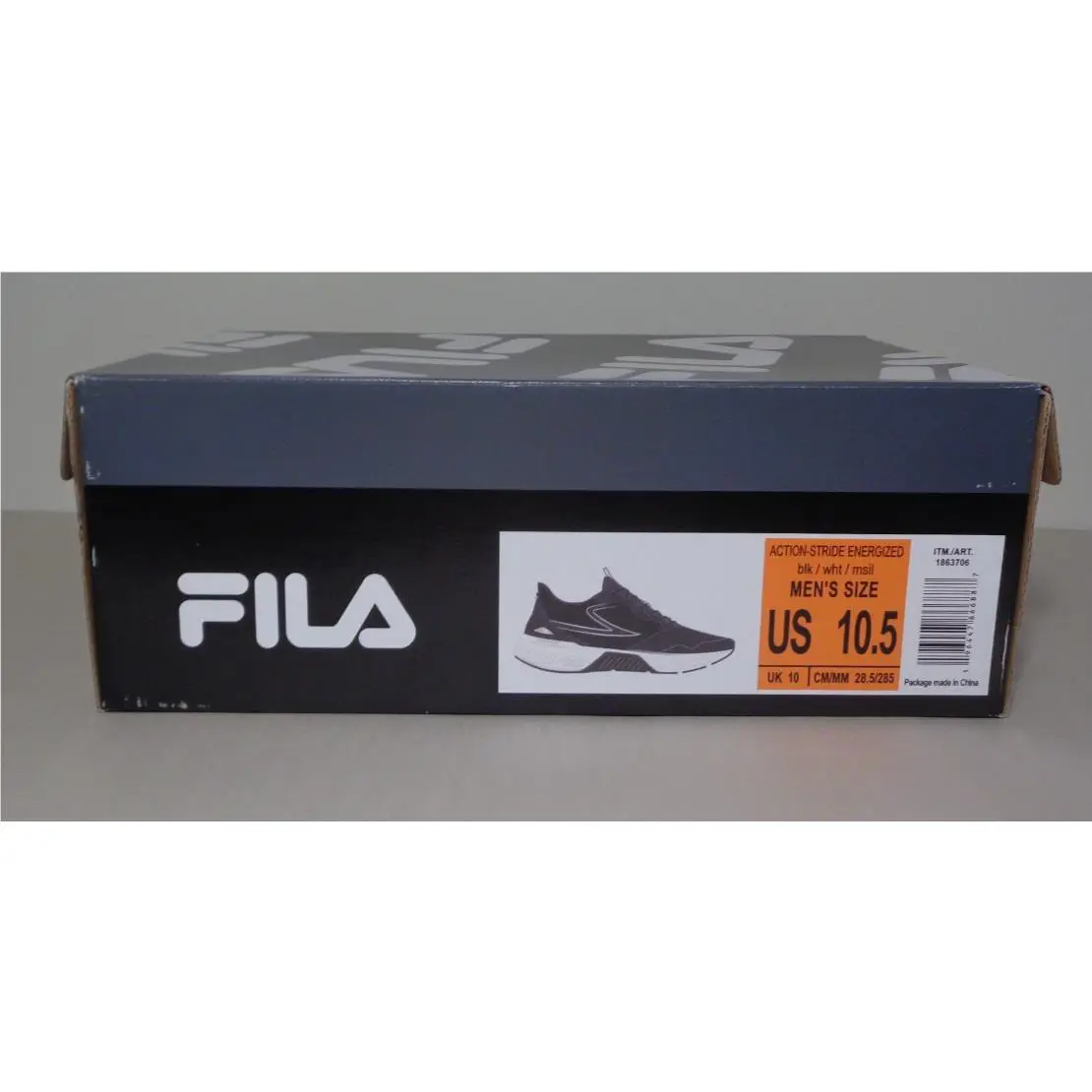 Fila shoes - Action Stride Energized - Action Stride Energized - Black / White / Matte Silvery Metallic (UPC: 196447866887) 22
