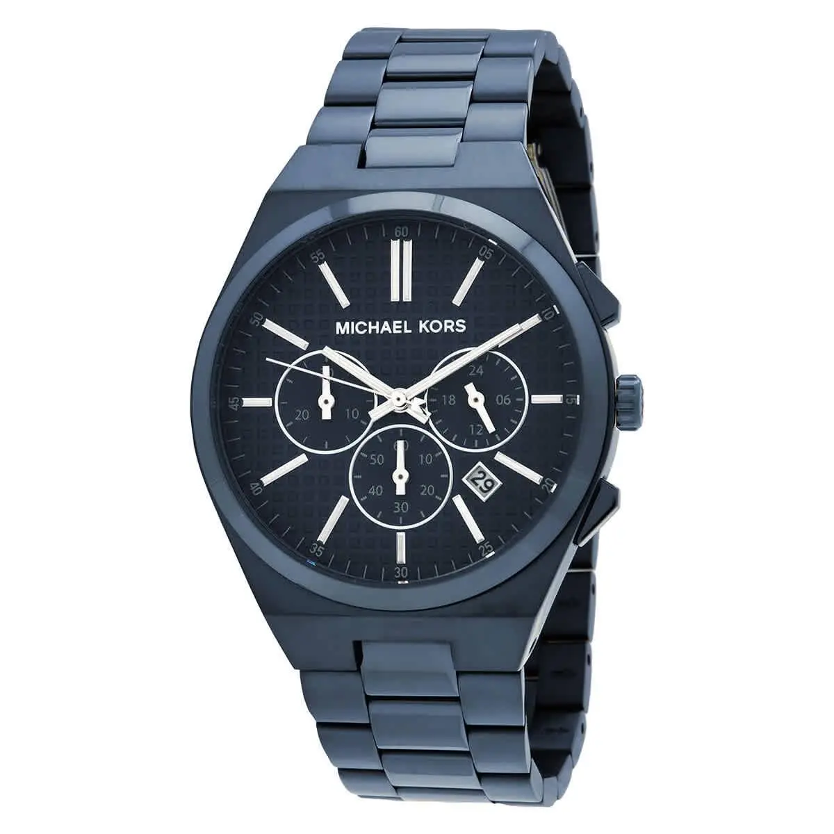 Michael Kors Lennox Chronograph Quartz Blue Dial Ladies Watch MK9147 - Blue, Dial: Blue, Band: Blue