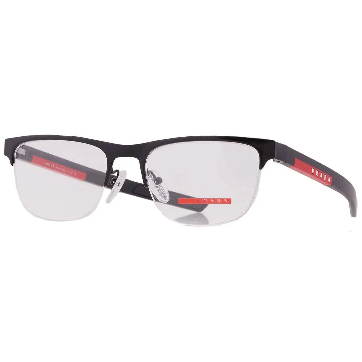 Prada Linea Rossa Demo Pilot Men`s Eyeglasses PS 51QV 1BO1O1 55 PS 51QV 1BO1O1 - Black, Frame: Black