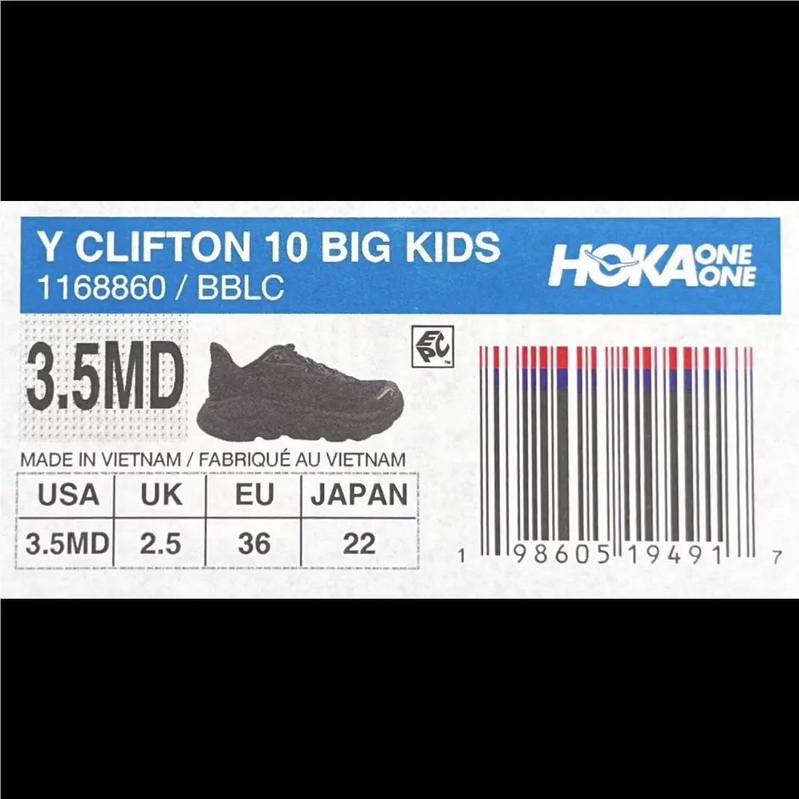 Hoka shoes - Clifton 10 - Clifton - Black (UPC: 198605194917) 5