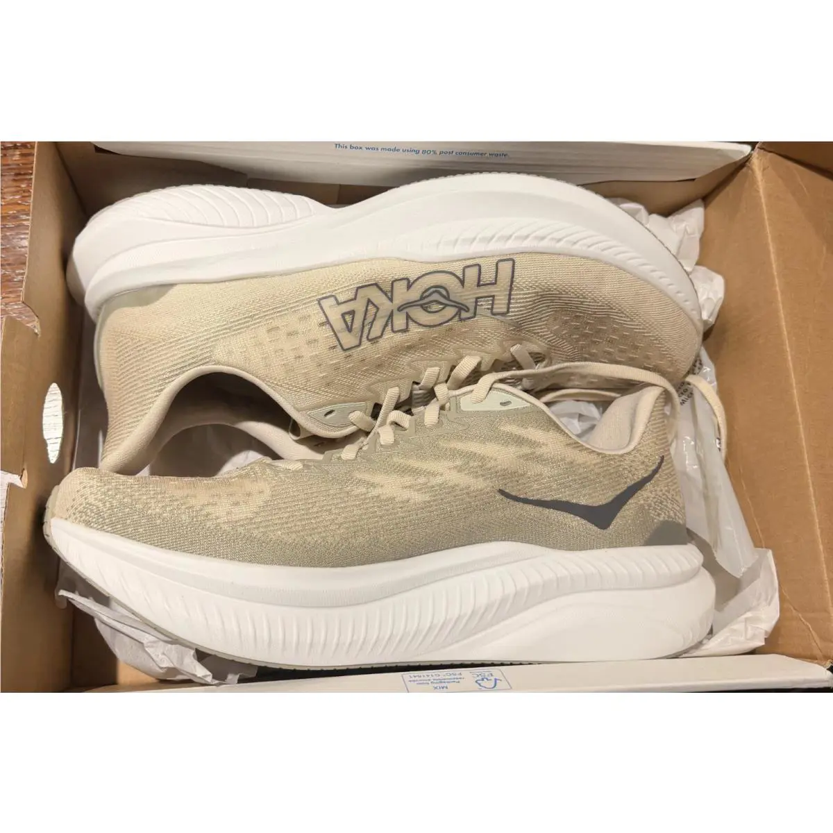Hoka shoes - Hoha One One Mach 6 - 1147790-OKB - Beige (UPC: 197634099934) 6