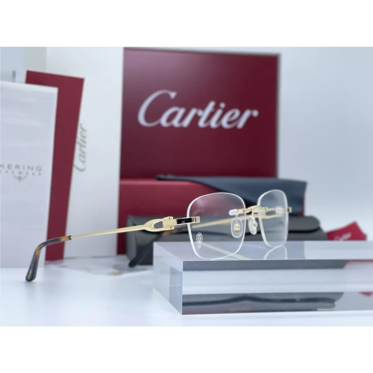 Cartier Rimless Big Harmattan Gold Ref. CT0290O Frames
