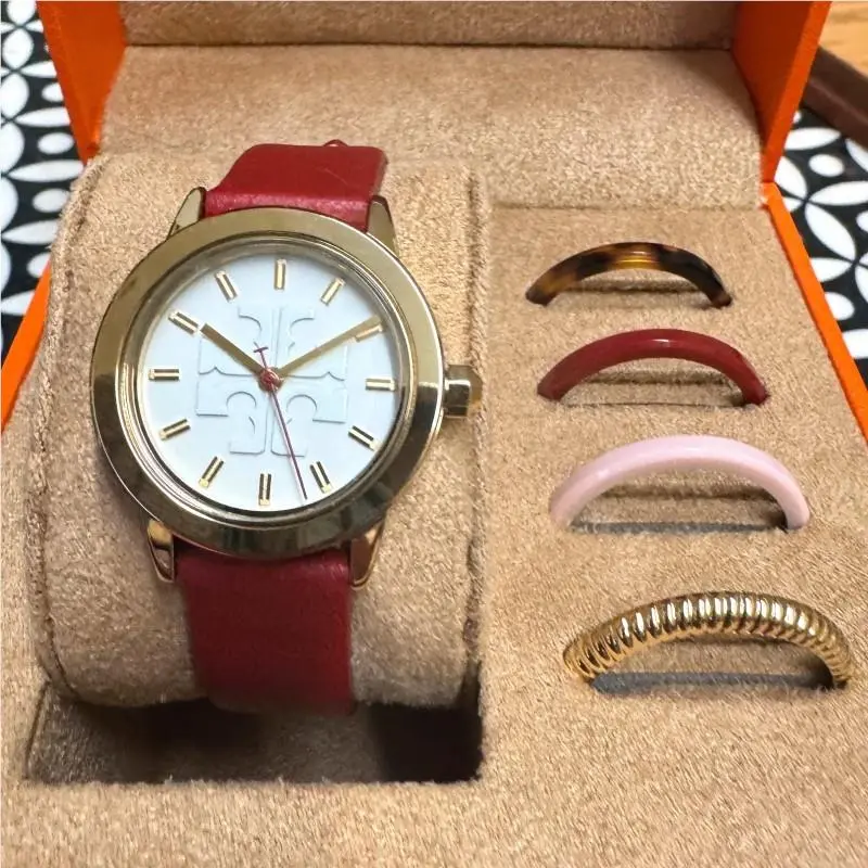 Tory Burch Quartz Analog Watch with Interchangeable Bezel TBW2017