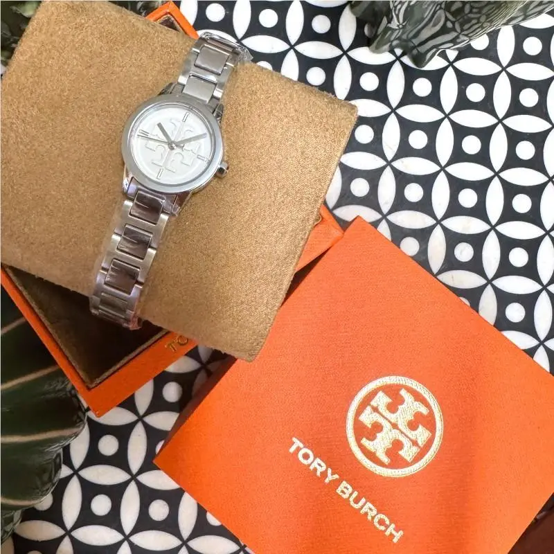 TBW2026 Ivory Dial Two Tone Bracelet Band Gigi 28 MM Womens Watch by Tory Burch