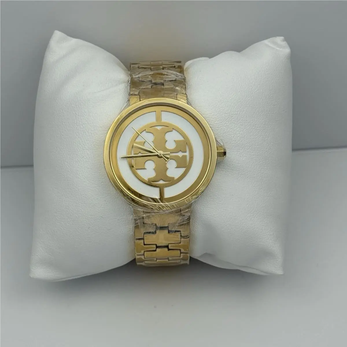New-  Reva TB4025 White Dial Gold Tone Women’s Watch by Tory Burch