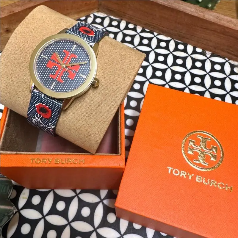 Gigi Watch with Two-tone Leather Band TBW2032 by Tory Burch