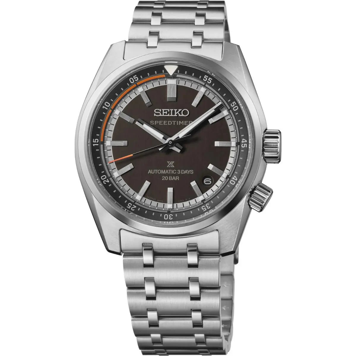 Prospex Speedtimer 39.5mm Black Dial Stainless Steel Watch SPB515 by Seiko