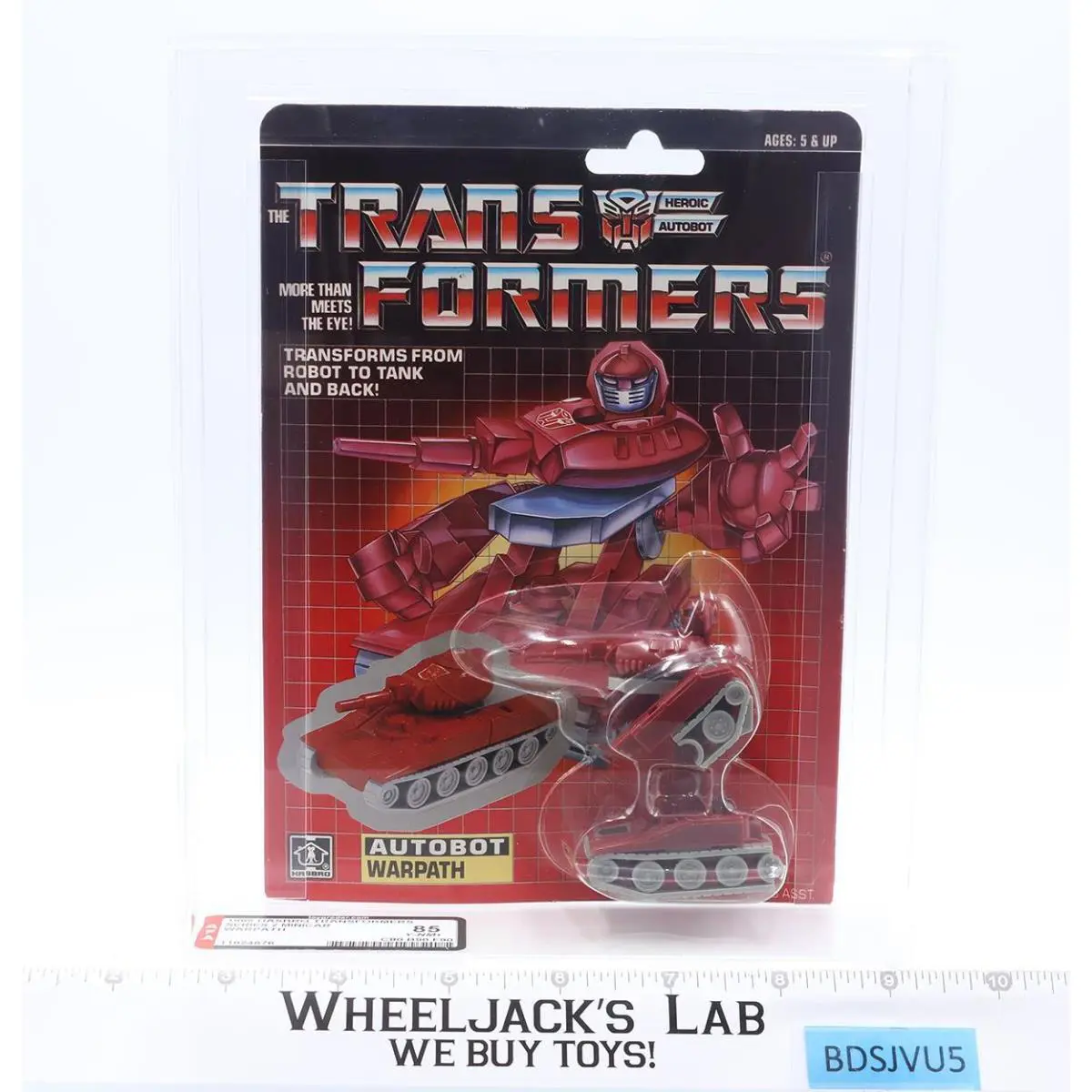 Warpath Afa Graded 85 80/90/90 Transformers 1985 Hasbro Minicar