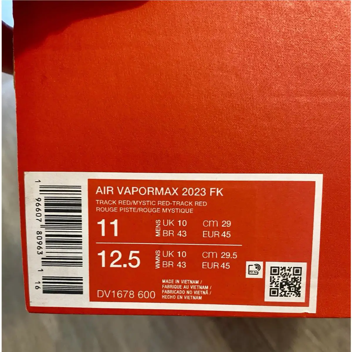 Nike shoes - Nike Air VaporMax 2023 - Air VaporMax - DV1678-600 - Track Red / Mystic Red (UPC: 196607809631) 10
