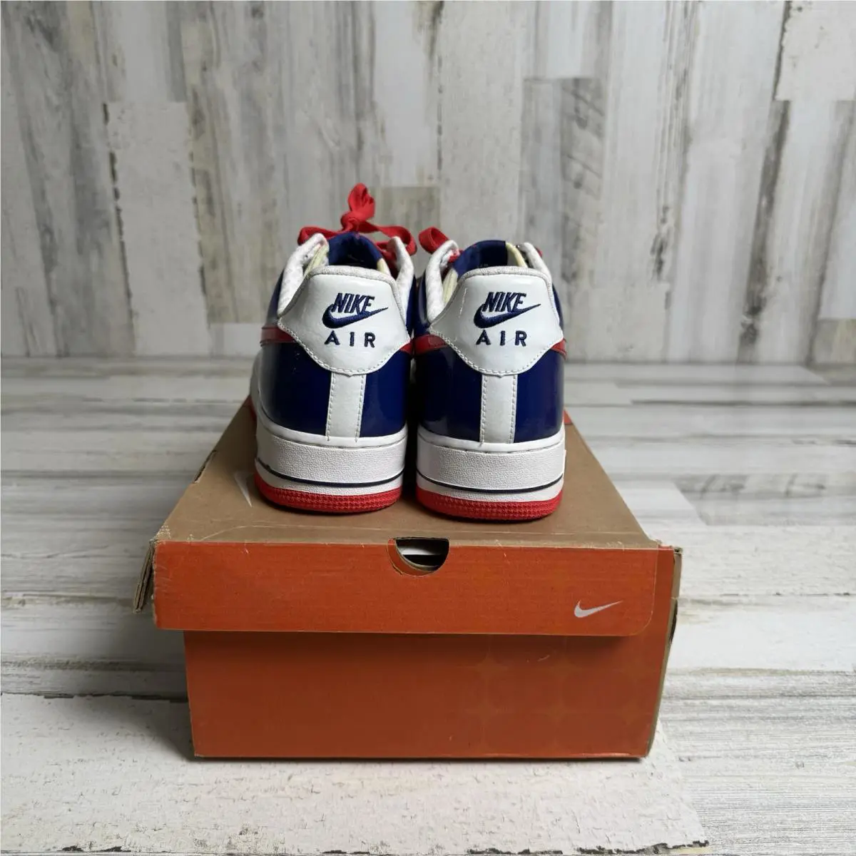Nike shoes - Nike Air Force 1 - Air Force - 309096-063 - White, Manufacturer: White/Grenadine-Deep Royal 1
