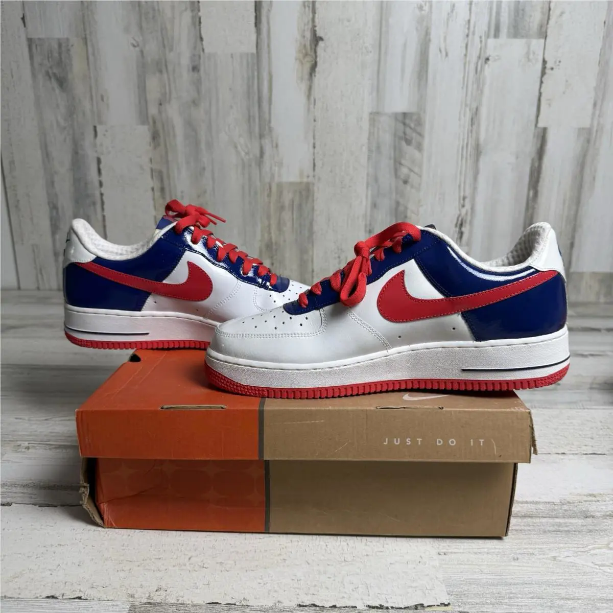 Nike shoes - Nike Air Force 1 - Air Force - 309096-063 - White, Manufacturer: White/Grenadine-Deep Royal 2