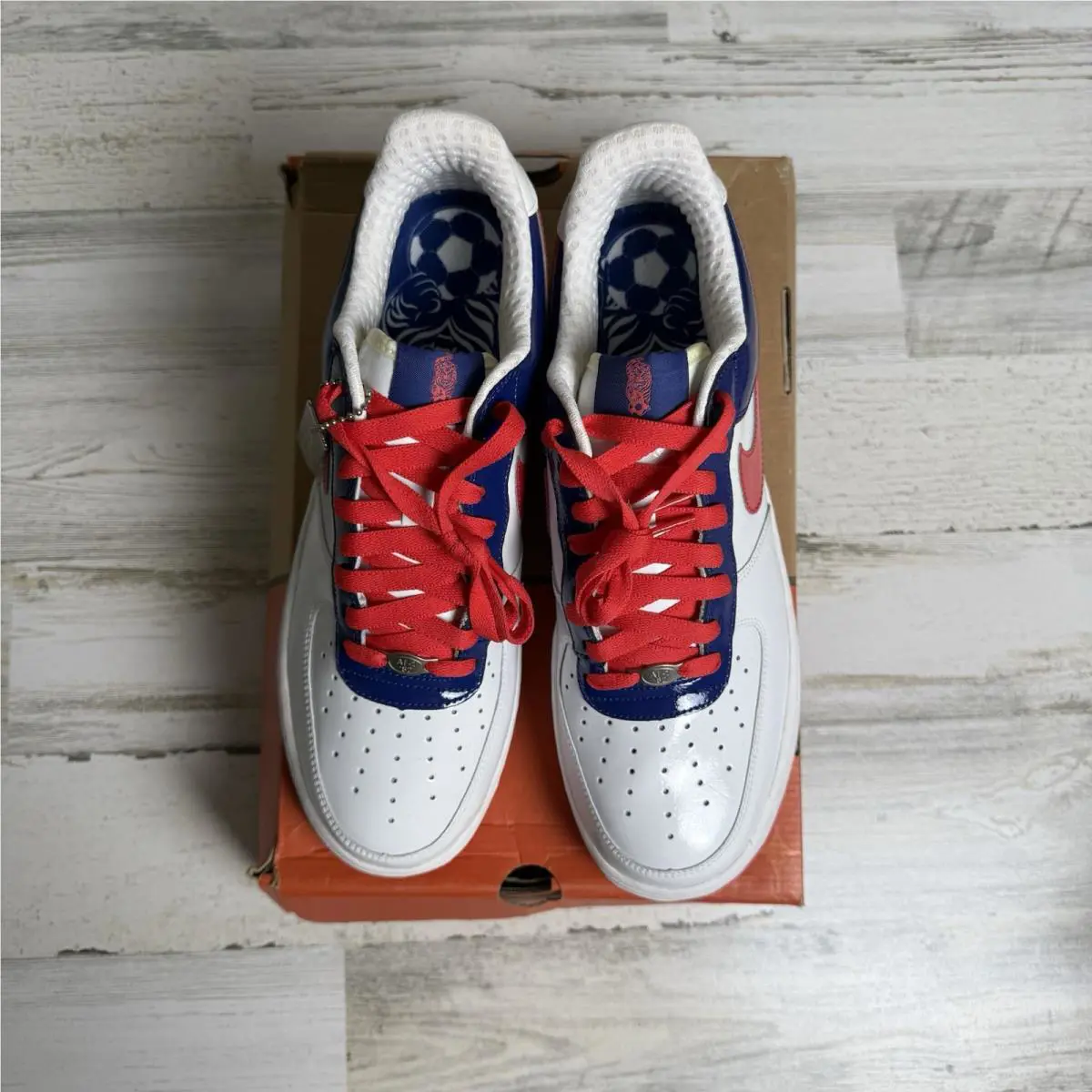 Nike shoes - Nike Air Force 1 - Air Force - 309096-063 - White, Manufacturer: White/Grenadine-Deep Royal 3