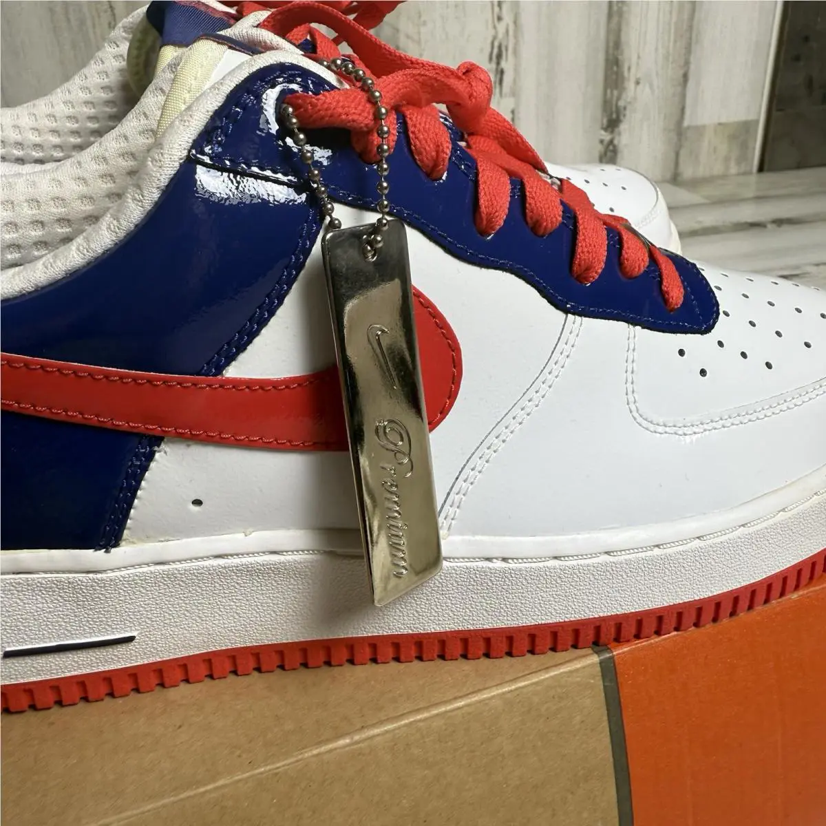 Nike shoes - Nike Air Force 1 - Air Force - 309096-063 - White, Manufacturer: White/Grenadine-Deep Royal 6