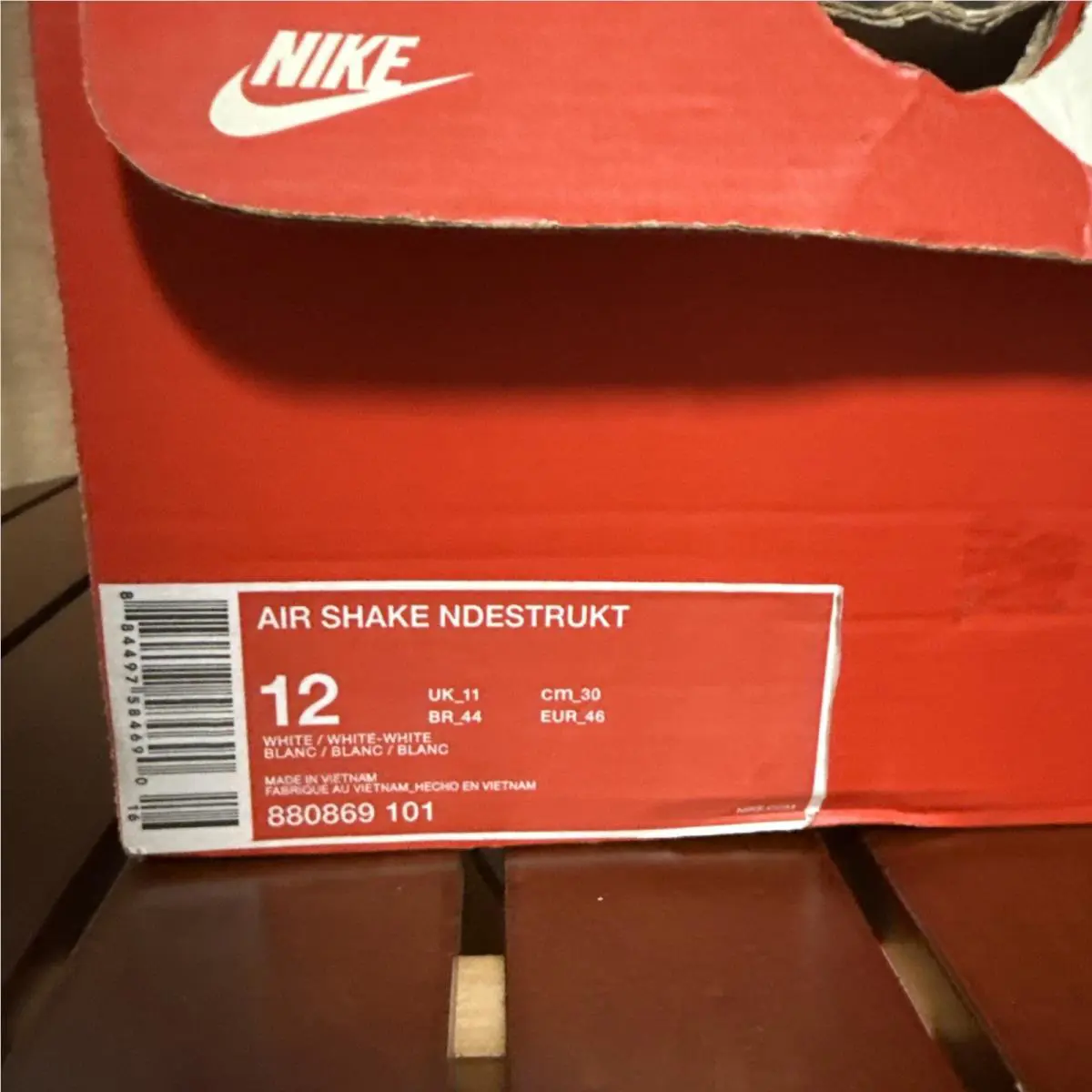 Nike shoes - Nike Air Shake Ndestrukt - Air Shake Ndestrukt - 880869-101 - White, Manufacturer: White/White-White 7