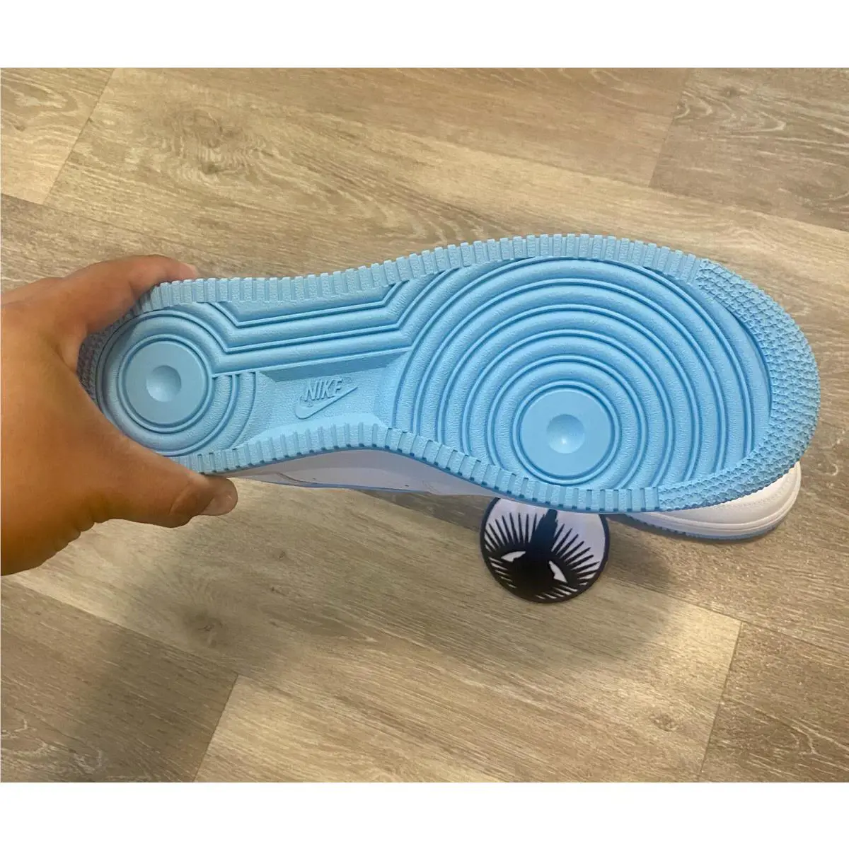 Nike shoes - Nike Air Force 1 - Air Force - FQ4296-100 - White/Aquarius Blue (UPC: 0197593628046) 9